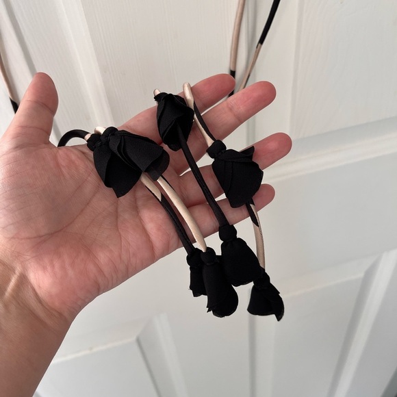 NWT House of Harlow 1960 Printed Tie-Strap Crop Top XS - Picture 5 of 11